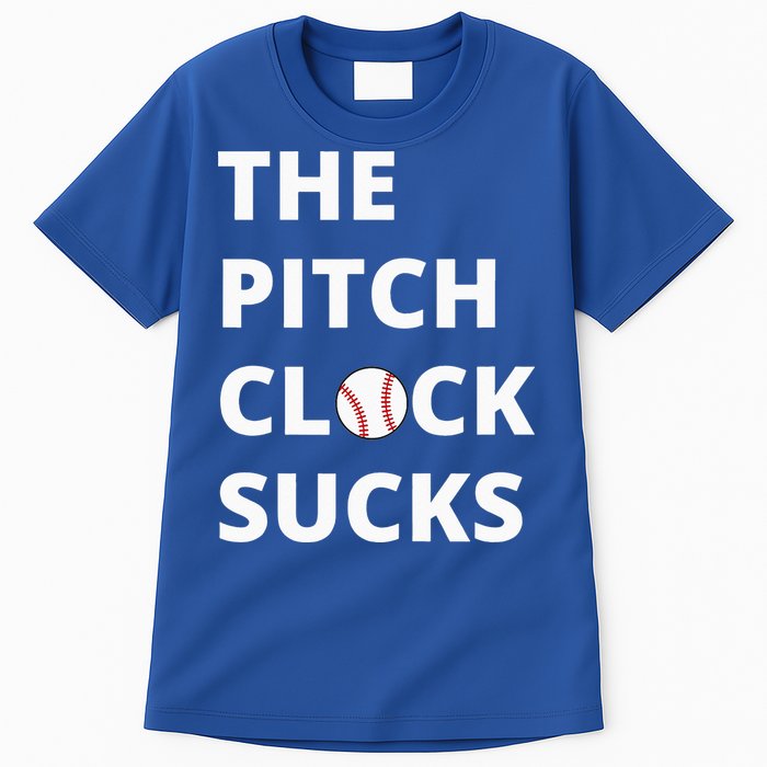 The Pitch Clock Sucks Pitching Shot Clock Baseball Pitcher Tall T-Shirt