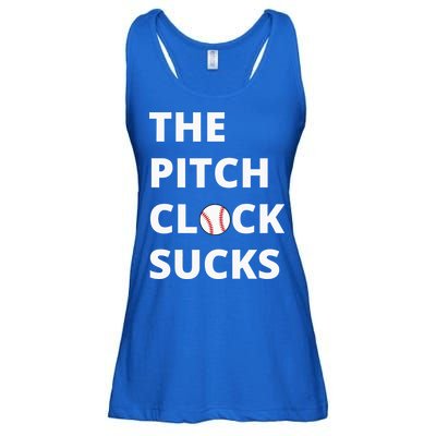The Pitch Clock Sucks Pitching Shot Clock Baseball Pitcher Ladies Essential Flowy Tank