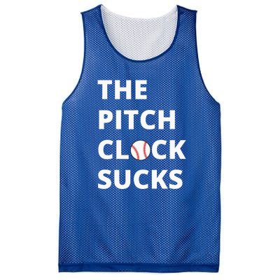 The Pitch Clock Sucks Pitching Shot Clock Baseball Pitcher Mesh Reversible Basketball Jersey Tank