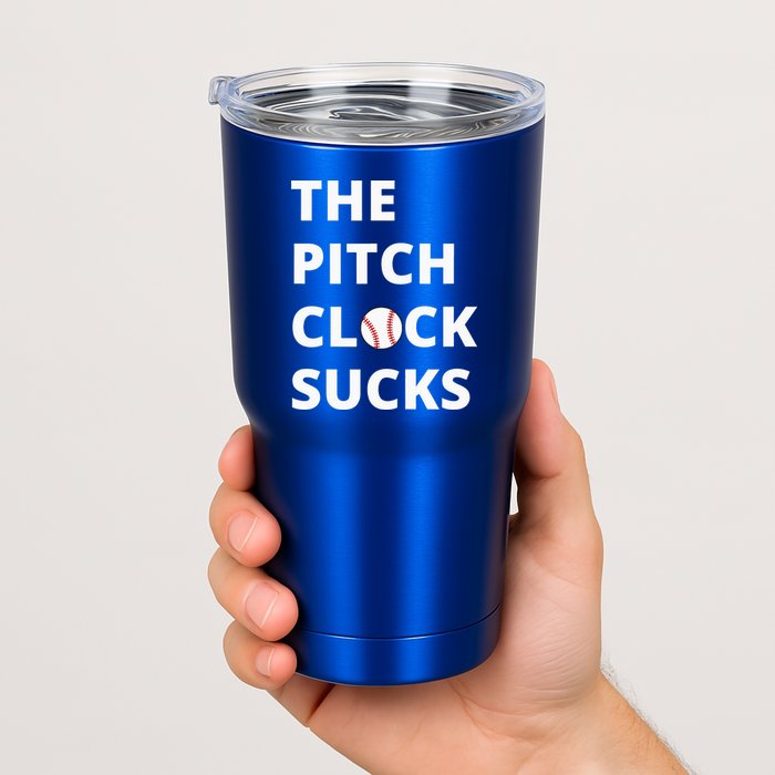 The Pitch Clock Sucks Pitching Shot Clock Baseball Pitcher Tumbler