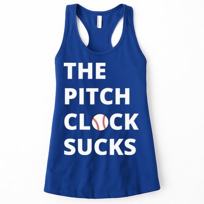 The Pitch Clock Sucks Pitching Shot Clock Baseball Pitcher Womens Tank Top