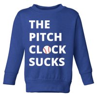 The Pitch Clock Sucks Pitching Shot Clock Baseball Pitcher Toddler Sweatshirt