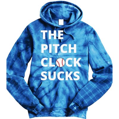 The Pitch Clock Sucks Pitching Shot Clock Baseball Pitcher Tie Dye Hoodie