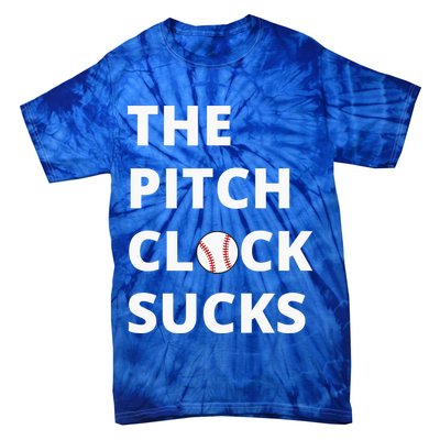 The Pitch Clock Sucks Pitching Shot Clock Baseball Pitcher Tie-Dye T-Shirt