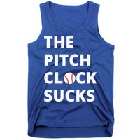 The Pitch Clock Sucks Pitching Shot Clock Baseball Pitcher Tank Top