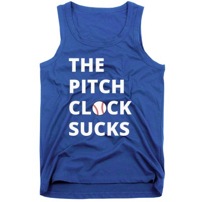 The Pitch Clock Sucks Pitching Shot Clock Baseball Pitcher Tank Top