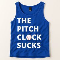 The Pitch Clock Sucks Pitching Shot Clock Baseball Pitcher Tank Top