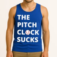 The Pitch Clock Sucks Pitching Shot Clock Baseball Pitcher Tank Top