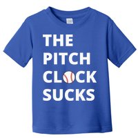 The Pitch Clock Sucks Pitching Shot Clock Baseball Pitcher Toddler T-Shirt