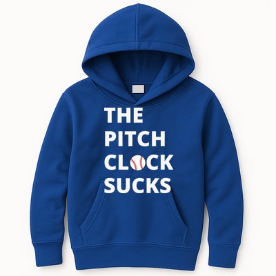 The Pitch Clock Sucks Pitching Shot Clock Baseball Pitcher Kids Hoodie