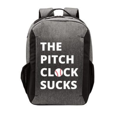 The Pitch Clock Sucks Pitching Shot Clock Baseball Pitcher Vector Backpack