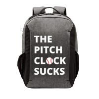 The Pitch Clock Sucks Pitching Shot Clock Baseball Pitcher Vector Backpack