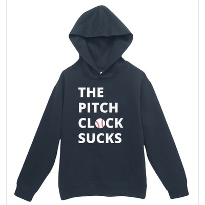 The Pitch Clock Sucks Pitching Shot Clock Baseball Pitcher Urban Pullover Hoodie