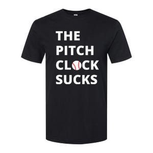 The Pitch Clock Sucks Pitching Shot Clock Baseball Pitcher Softstyle CVC T-Shirt