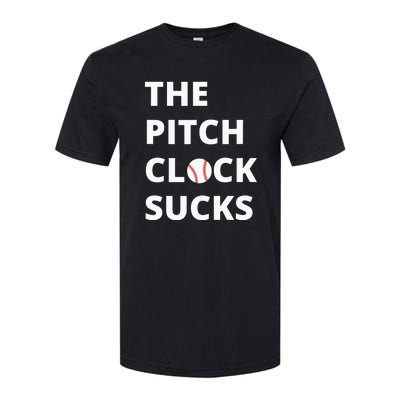 The Pitch Clock Sucks Pitching Shot Clock Baseball Pitcher Softstyle CVC T-Shirt