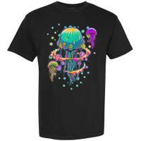 Trippy Psychedelic Colorful Jellyfish Garment-Dyed Heavyweight T-Shirt