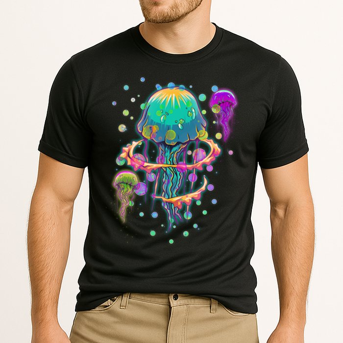 Trippy Psychedelic Colorful Jellyfish Performance Shirt