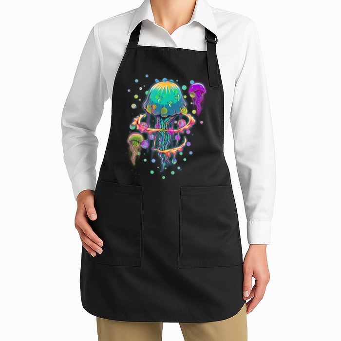 Trippy Psychedelic Colorful Jellyfish Apron