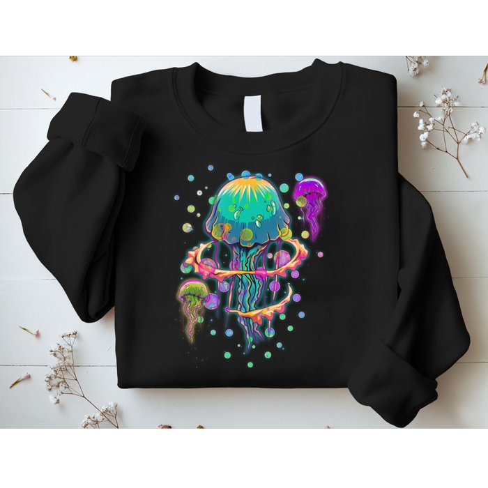 Trippy Psychedelic Colorful Jellyfish Sweatshirt