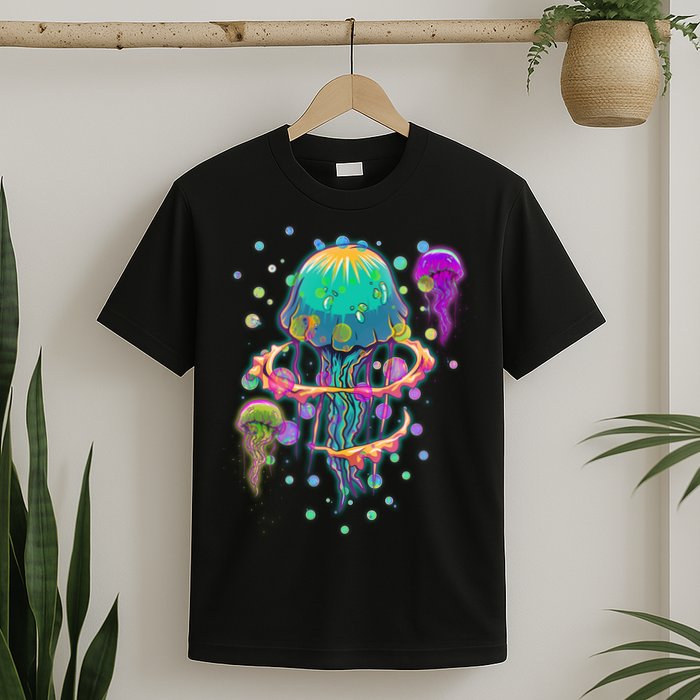 Trippy Psychedelic Colorful Jellyfish T-Shirt