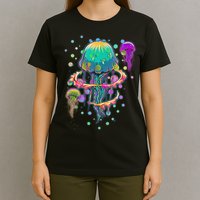 Trippy Psychedelic Colorful Jellyfish T-Shirt