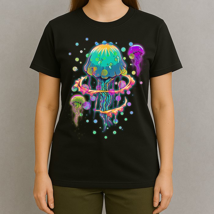Trippy Psychedelic Colorful Jellyfish T-Shirt