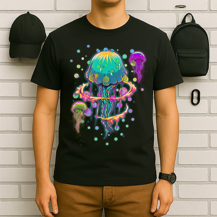 Trippy Psychedelic Colorful Jellyfish T-Shirt