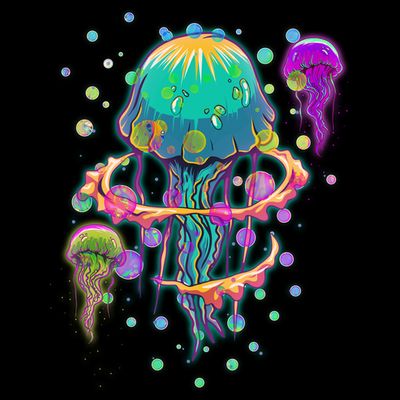 Trippy Psychedelic Colorful Jellyfish T-Shirt