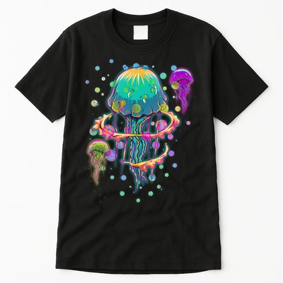 Trippy Psychedelic Colorful Jellyfish Tall T-Shirt