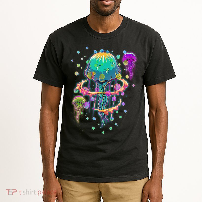 Trippy Psychedelic Colorful Jellyfish Tall T-Shirt