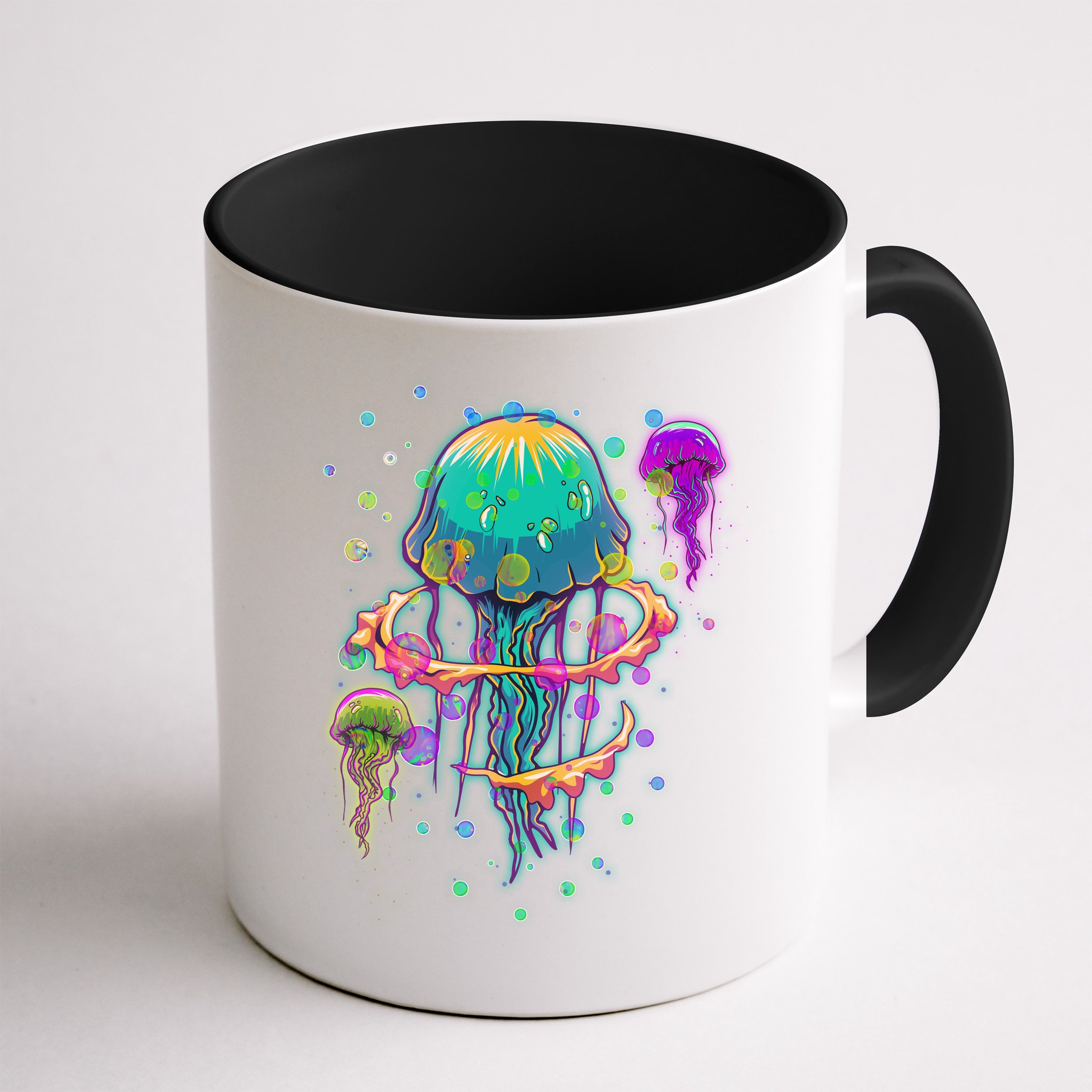 Trippy Psychedelic Colorful Jellyfish Mug