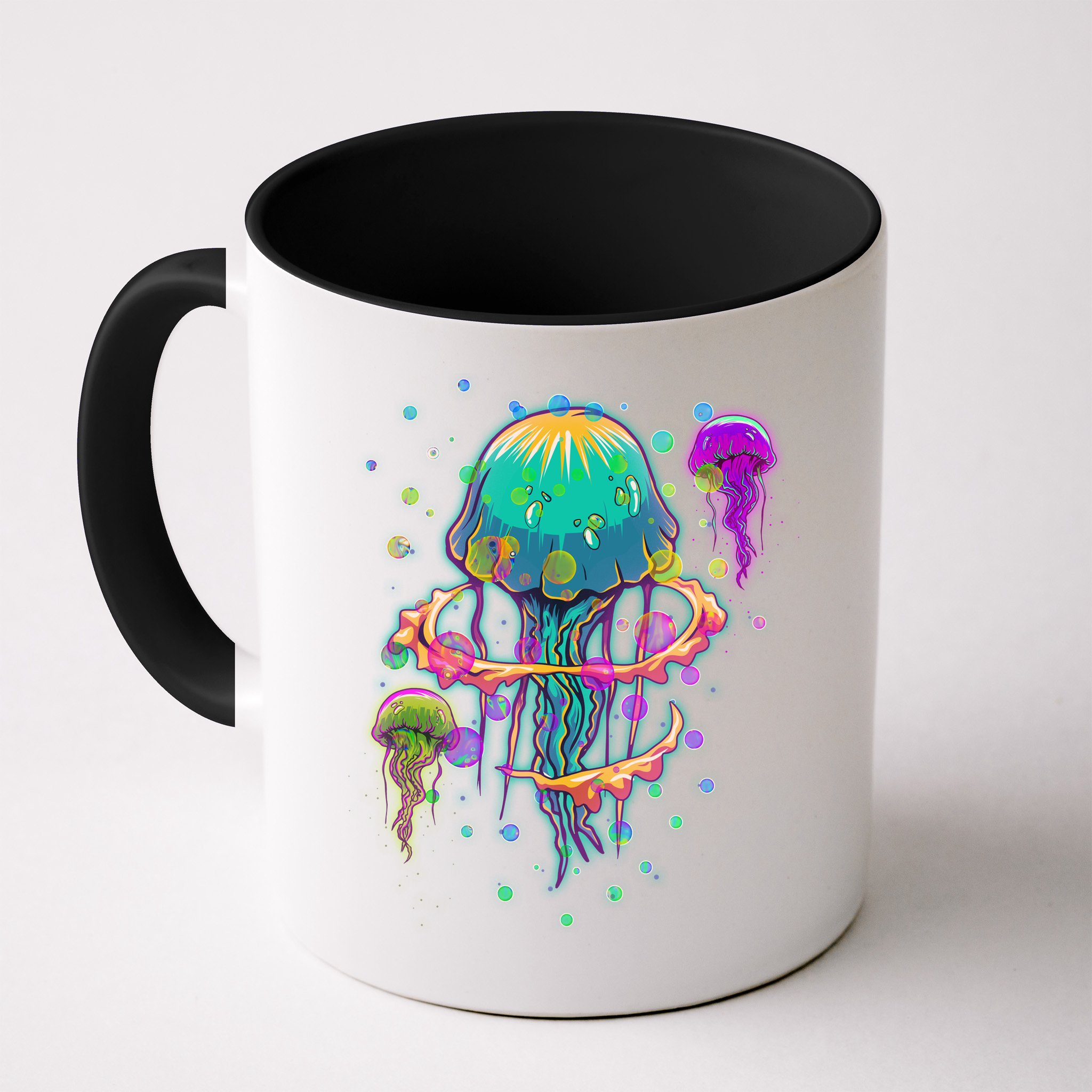 Trippy Psychedelic Colorful Jellyfish Mug