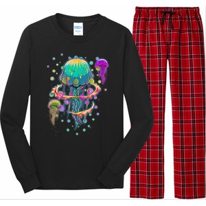 Trippy Psychedelic Colorful Jellyfish Long Sleeve Pajama Set