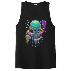 Trippy Psychedelic Colorful Jellyfish PosiCharge Competitor Tank