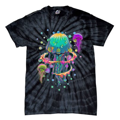 Trippy Psychedelic Colorful Jellyfish Tie-Dye T-Shirt