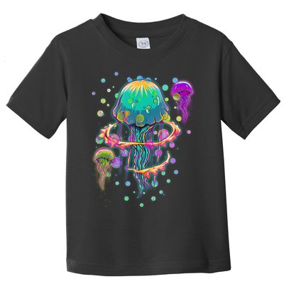 Trippy Psychedelic Colorful Jellyfish Toddler T-Shirt