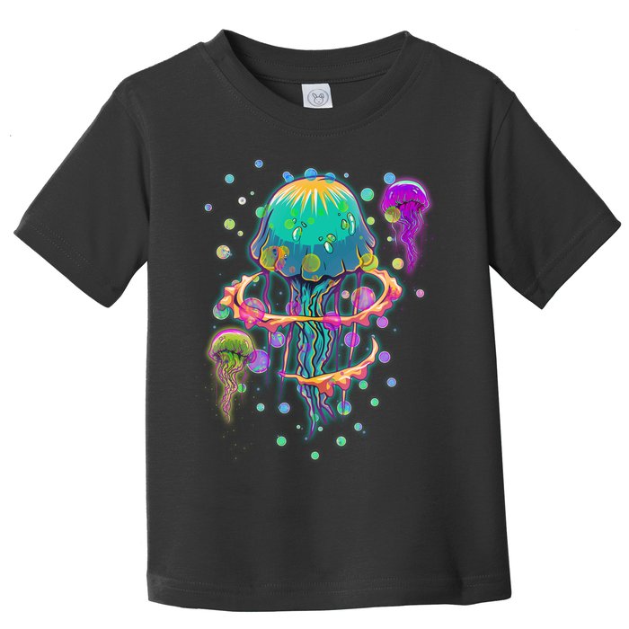 Trippy Psychedelic Colorful Jellyfish Toddler T-Shirt
