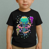 Trippy Psychedelic Colorful Jellyfish Toddler T-Shirt