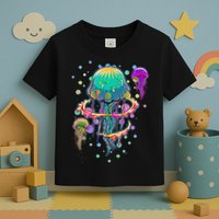 Trippy Psychedelic Colorful Jellyfish Toddler T-Shirt