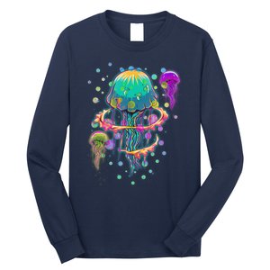 Trippy Psychedelic Colorful Jellyfish Long Sleeve Shirt