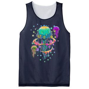 Trippy Psychedelic Colorful Jellyfish Mesh Reversible Basketball Jersey Tank