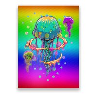 Trippy Psychedelic Colorful Jellyfish Poster