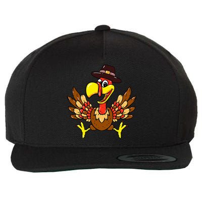 Turkey Pilgrim Costume For Thanksgiving Wool Snapback Cap