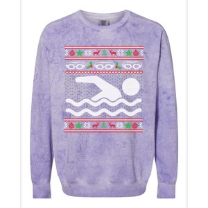 The Perfect Christmas Gift For Swimmers Colorblast Crewneck Sweatshirt