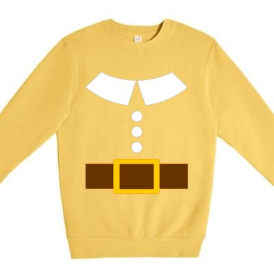 Thanksgiving Pilgrim Costume Cool Gift Turkey Day Cute Gift Premium Crewneck Sweatshirt