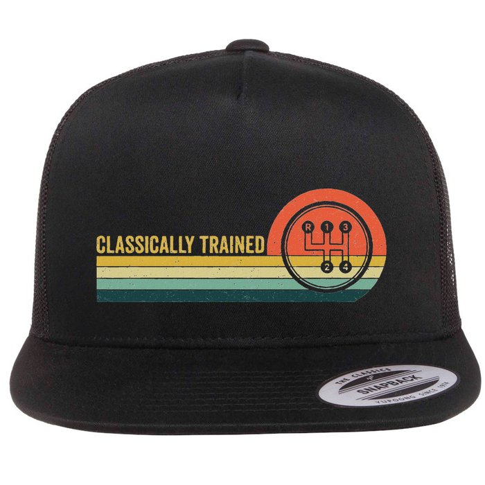 Three Pedals Classically Trained 4 Speed Manual Transmission Flat Bill Trucker Hat