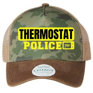 Thermostat Police Cool Funny Fathers Day Dad Jokes Cute Gift Legacy Tie Dye Trucker Hat