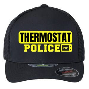 Thermostat Police Cool Funny Fathers Day Dad Jokes Cute Gift Flexfit Unipanel Trucker Cap