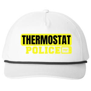 Thermostat Police Cool Funny Fathers Day Dad Jokes Cute Gift Snapback Five-Panel Rope Hat