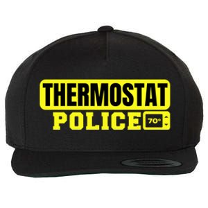 Thermostat Police Cool Funny Fathers Day Dad Jokes Cute Gift Wool Snapback Cap